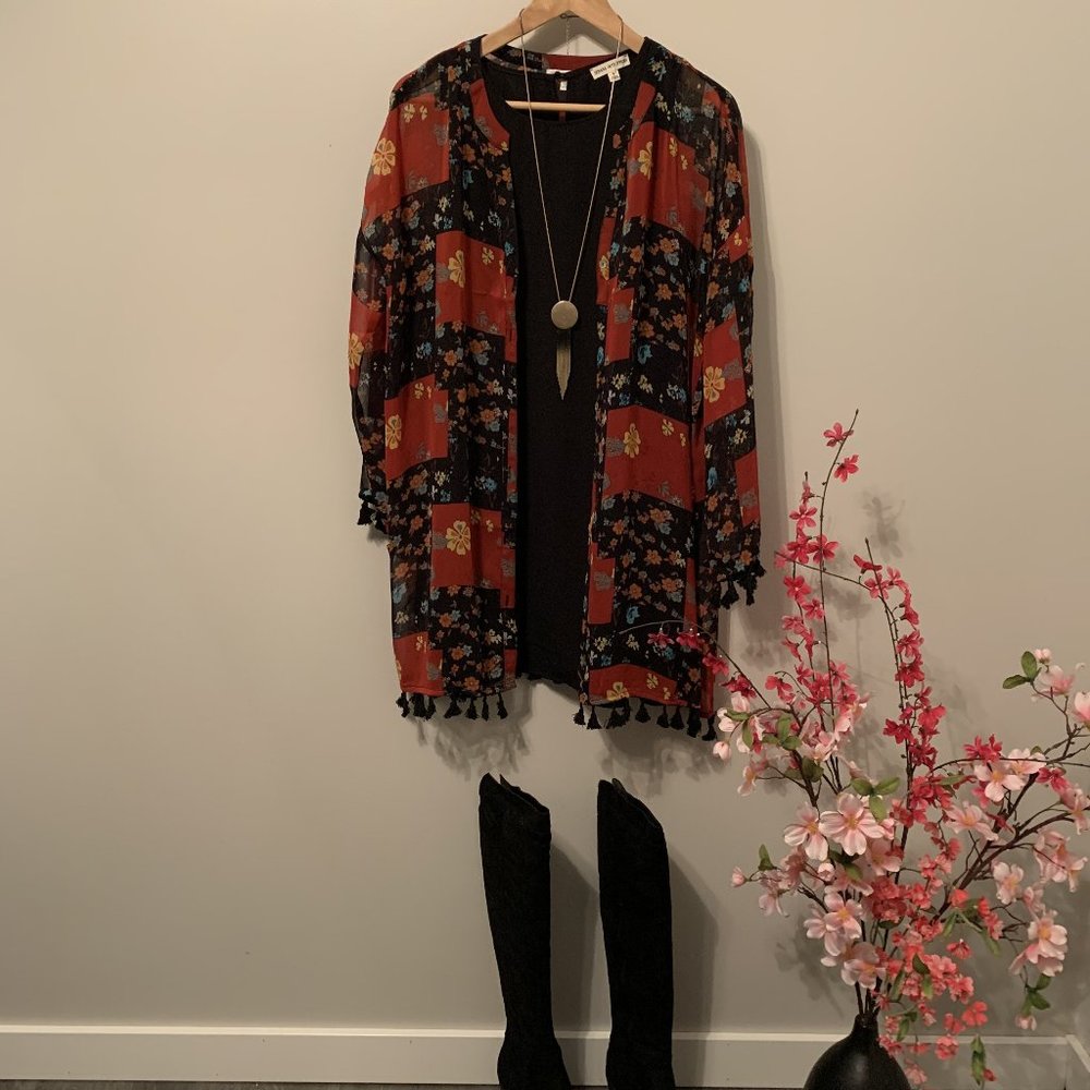 All In Button Up & Down Kimono Top - Picture 6 of 8